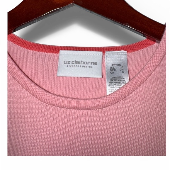 🔥NWT Liz Claiborne Pink Tank Top Petite Size Small - Picture 3 of 4